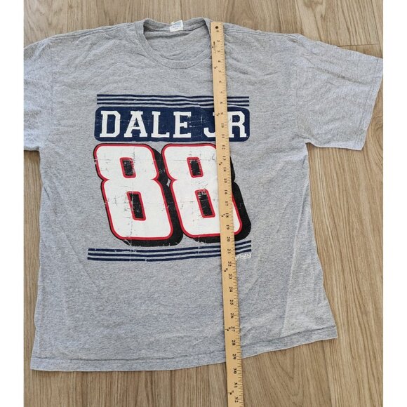 Dale Earnhardt Jr. #88 Vintage T-Shirt Gray Checkered Flag NASCAR‎ Pro Mens 2XL - Picture 8 of 8